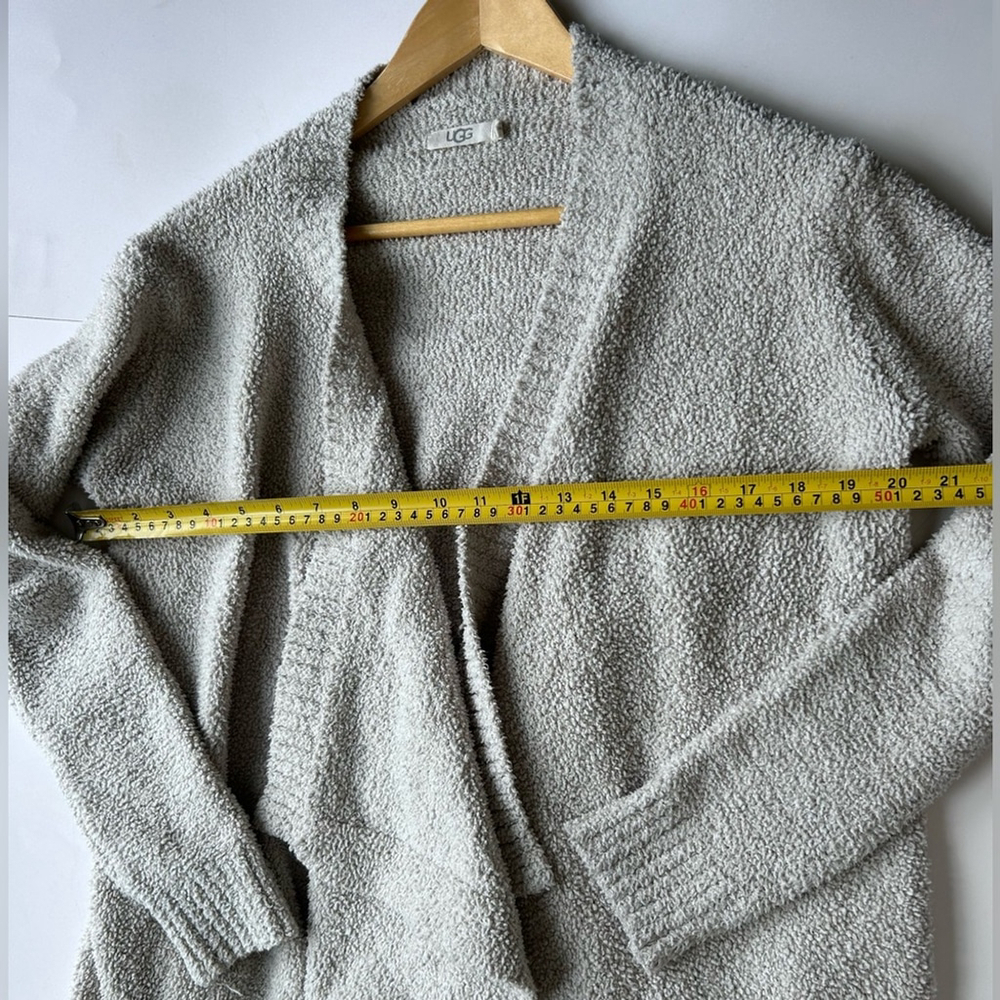 UGG Phoebe Wrap II Sweater Soft Knit Draped Cardigan Granite Beige small - Picture 5 of 7
